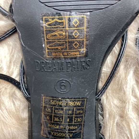 DREAM PAIRS Lace Up Wrap Strappy Block High Heel Square Open Toe Chunky Sandal - Picture 8 of 12